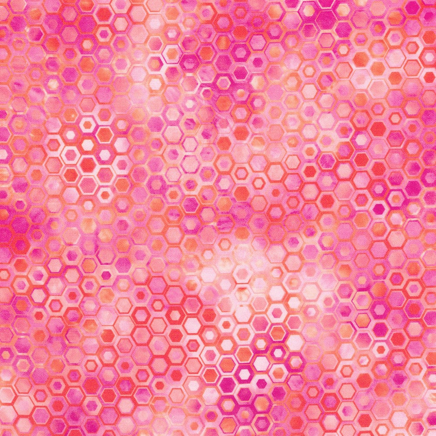 Phantasma - Hexagons Azalea - 44" Wide - Robert Kaufman