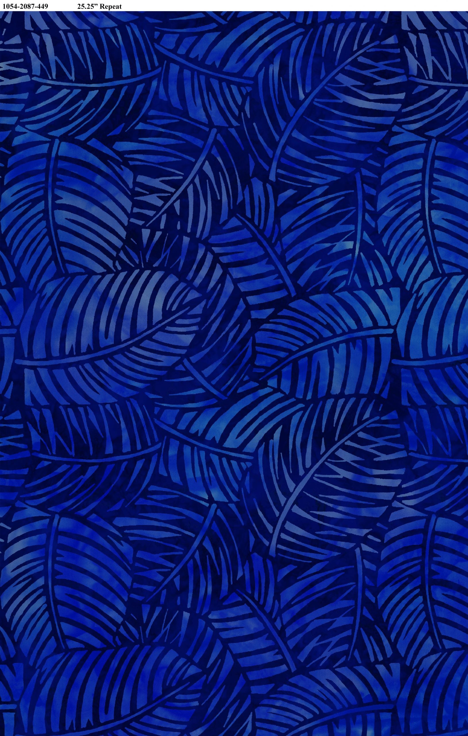 Essential - Palm Leaves - Blue - 108" Wide - Wilmington