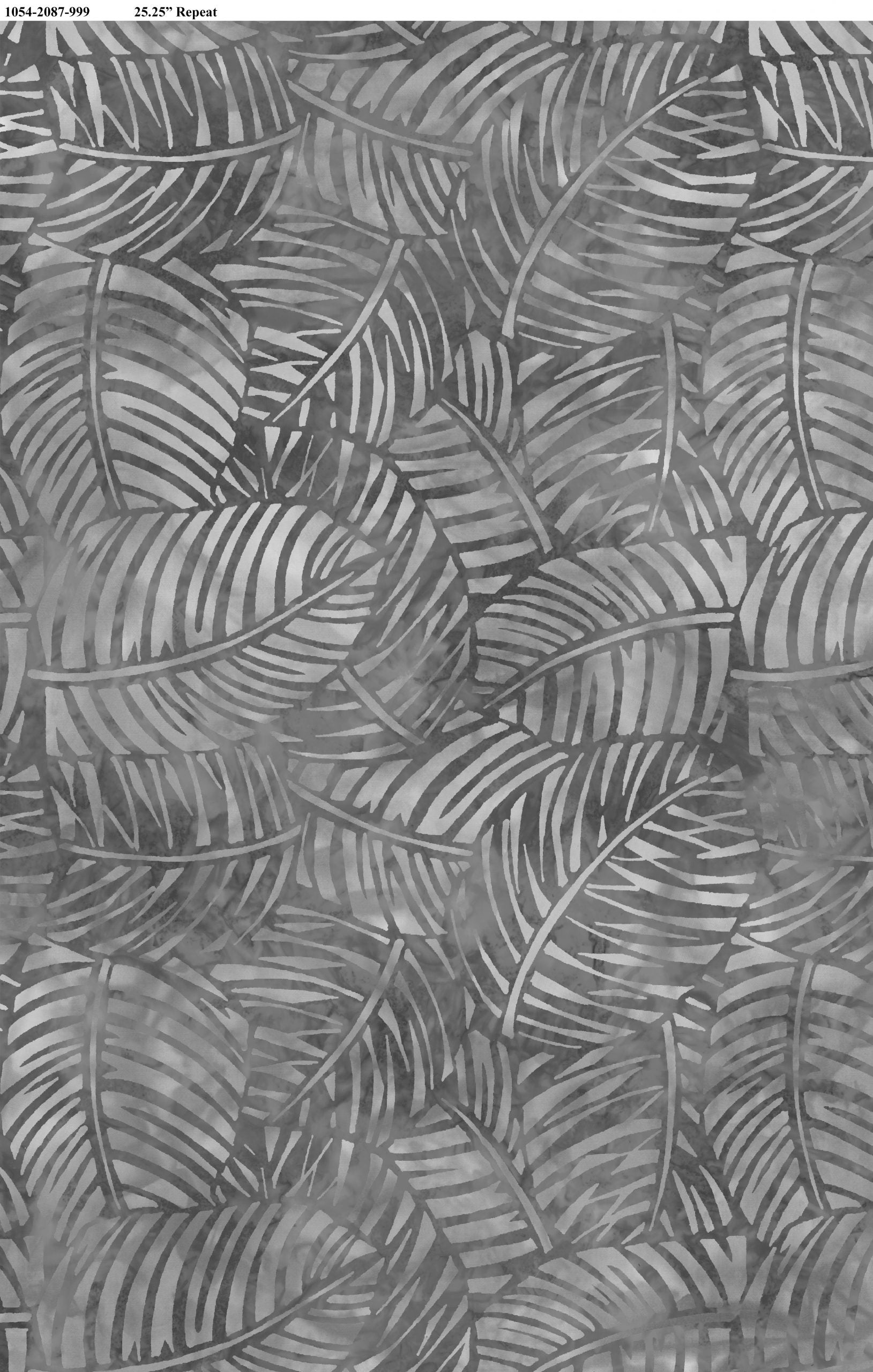 Essential - Palm Leaves - Dark Grey - 108" Wide - Wilmington