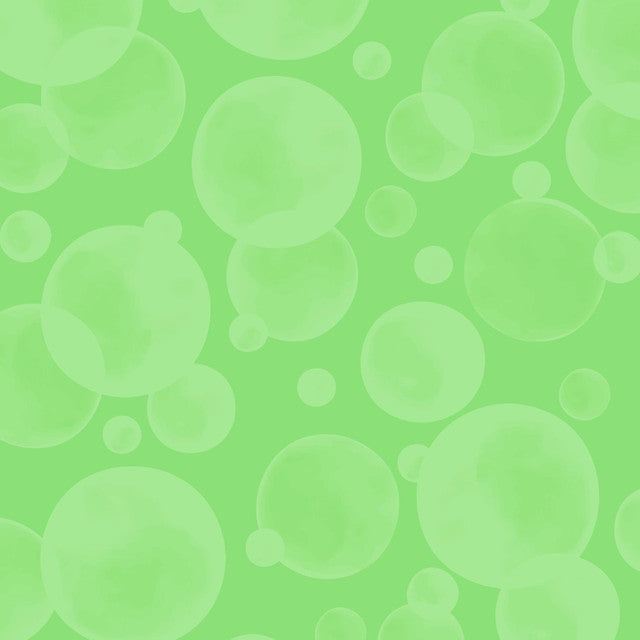 Space Monsters - Bubbles - Green - 44" Wide - Maywood Studio