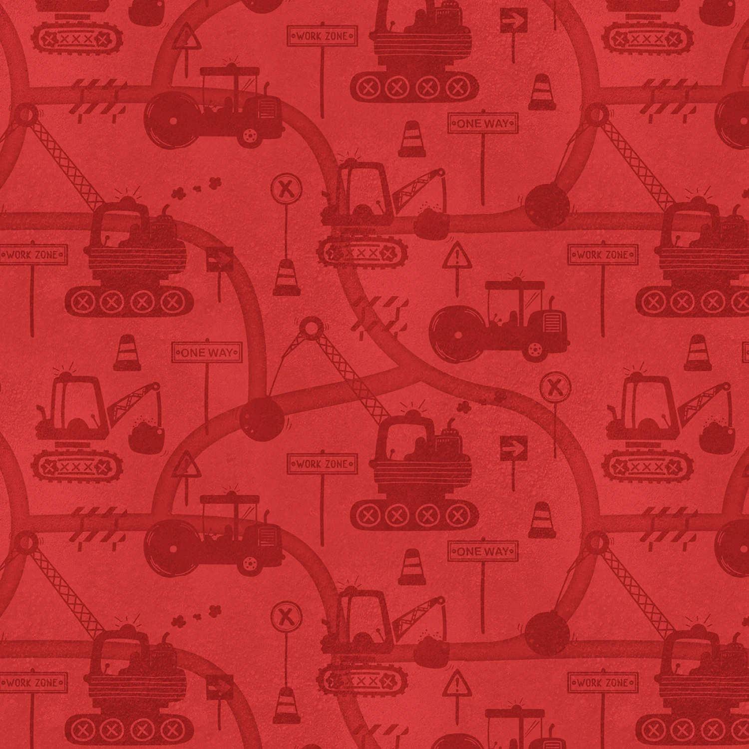 Pave The Way - Tonal Scenic - Red - 44" Wide - Wilmington