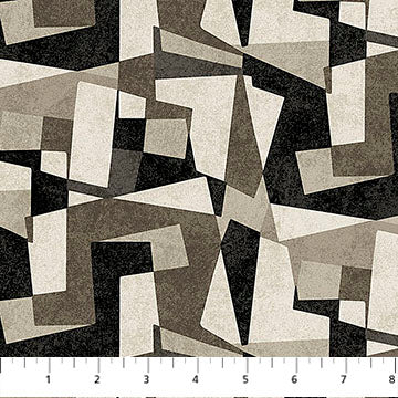 Modern Vibe - Fractures - Black/Multi - 44" Wide - Northcott