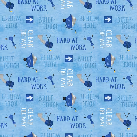 Pave The Way - Words All Over - Light Blue - 44" Wide - Wilmington