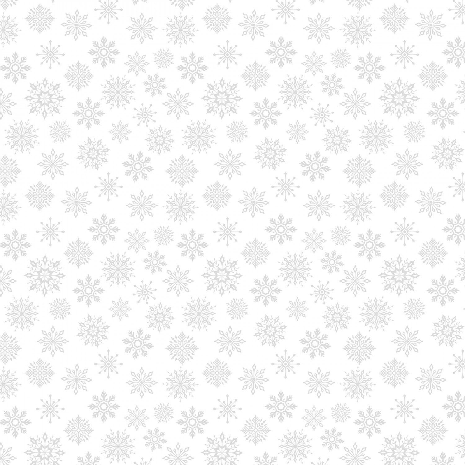 Small Snowflakes White on White - 44" Wide - Wilmington