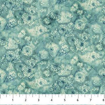 Whisper - Seed Pod Mini - Medium Teal Multi - 44" Wide - Northcott