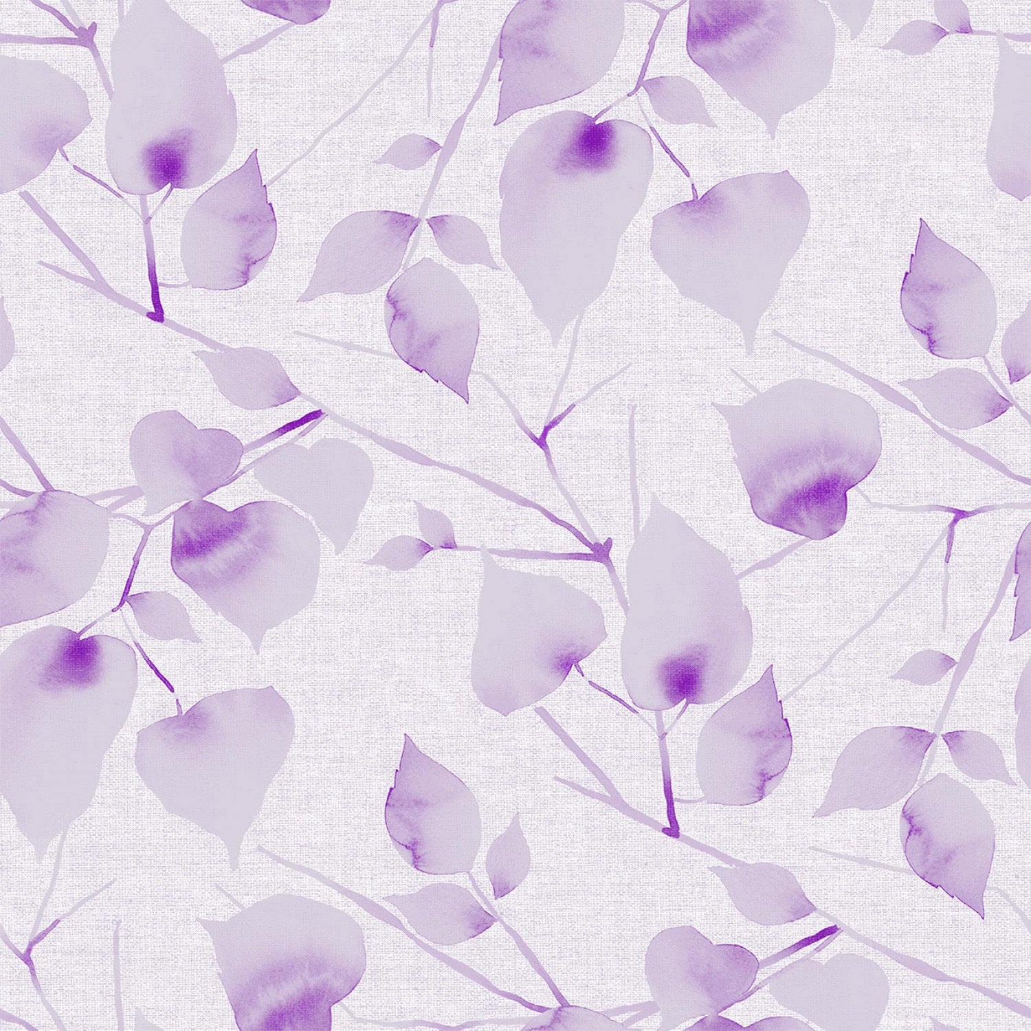 Water Color Leaves - Wisteria - 108" Wide - Blank Quilting