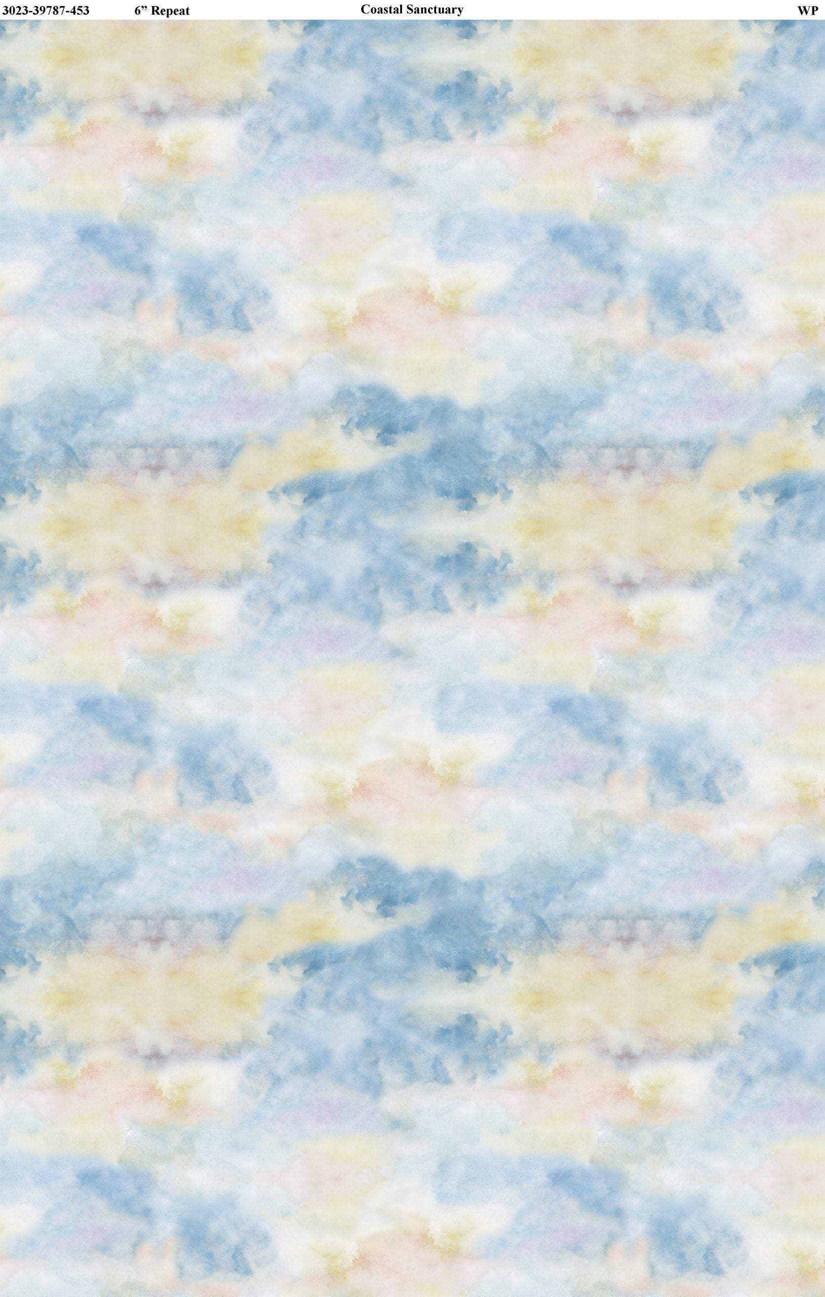 Coastal Sanctuary - Clouds - Blue - 44" Wide - Wilmington