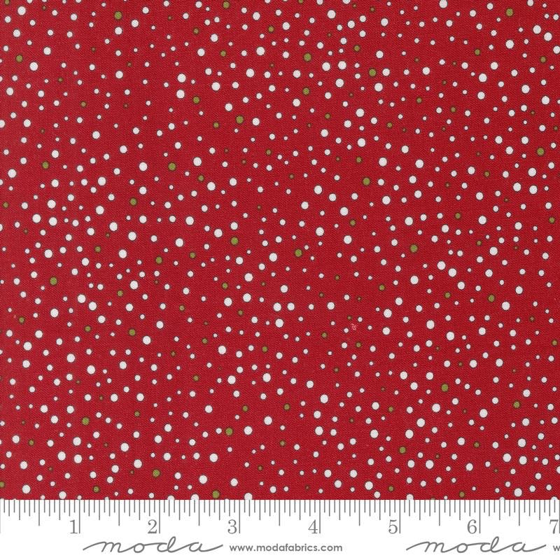 On Dasher - Snowballs Red - 55665-12 - 44" Wide - Moda