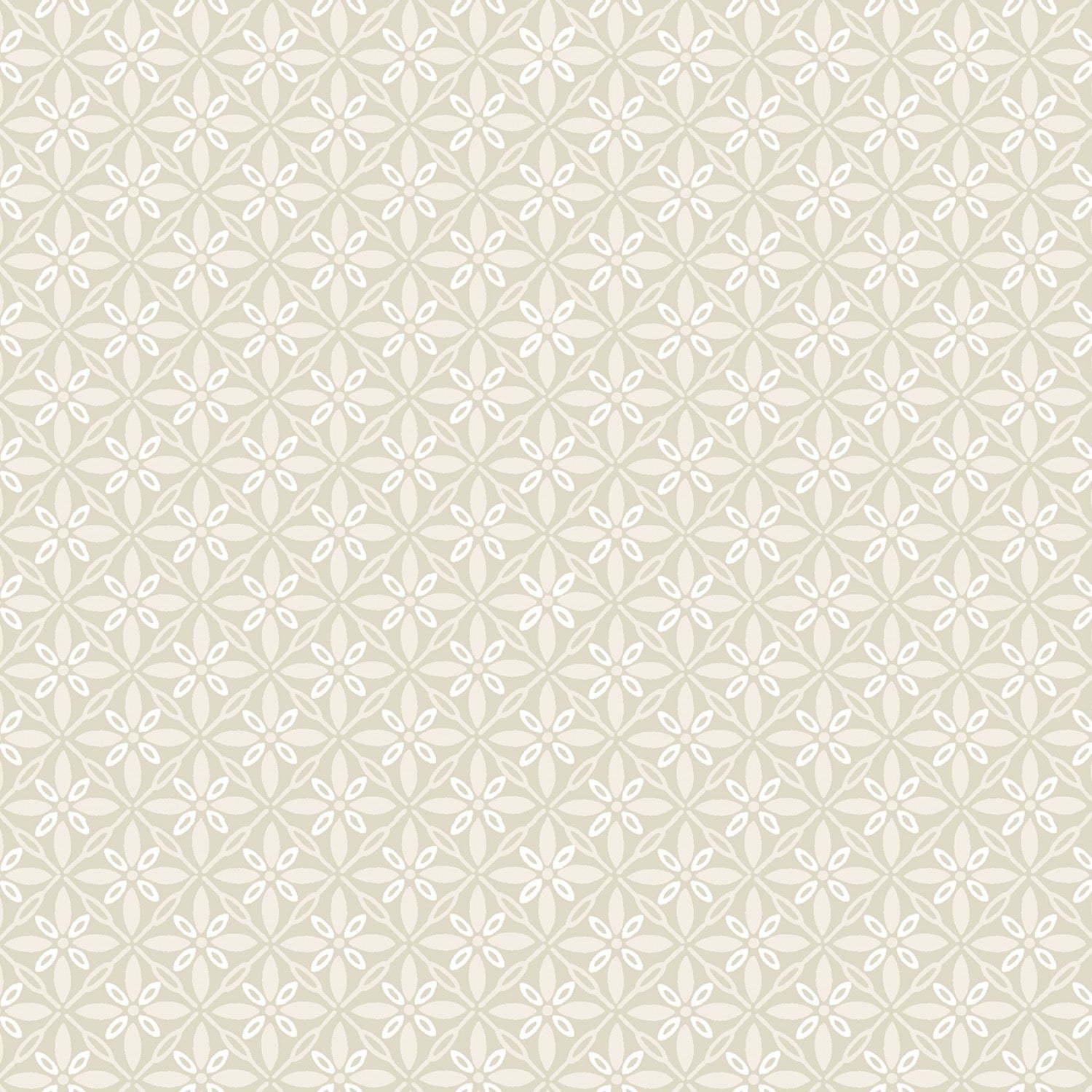 Tufted Star - Cream/Taupe  - 44" Wide - Kimberbell Basics