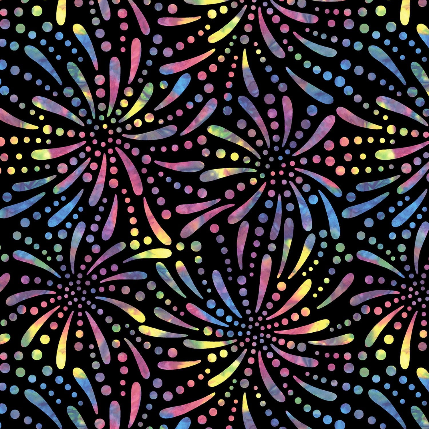 Fireworks - Black/Multi - 108" Wide - Wilmington