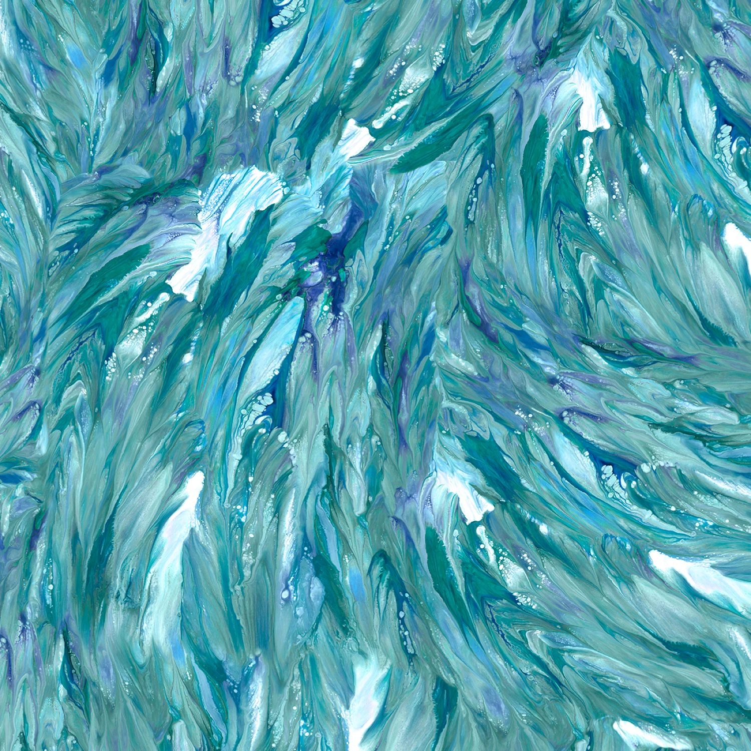Fluidity lii - Teal - 108" Wide - P & B