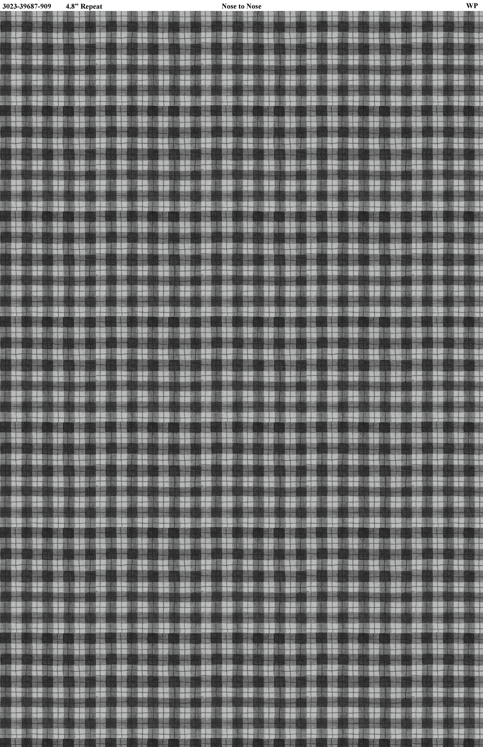 Nose to Nose - Plaid - Grey - 44" Wide - Wilmington
