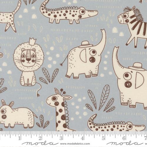Wildly Cute Safari - Sky - 539082-13 - 44" Wide - Elena Amo