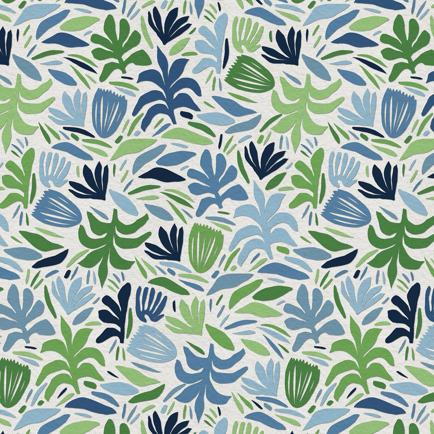 Abstract Shapes - Shape Toss - Blue/Green - 118" Wide - Paintbrush Studio