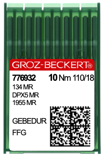 Groz-Beckert Size 110/18 (4.0) MR FFG Steel Needle - 1 Package of 10 Needles