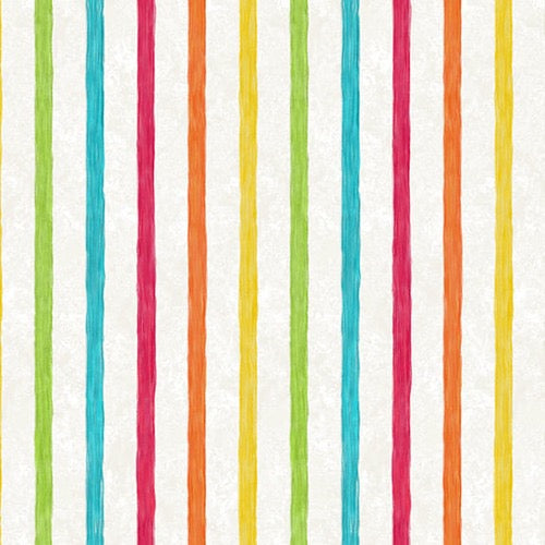 Color Burst - Stripe Marshmallow  - 44" Wide - Blank Quilting