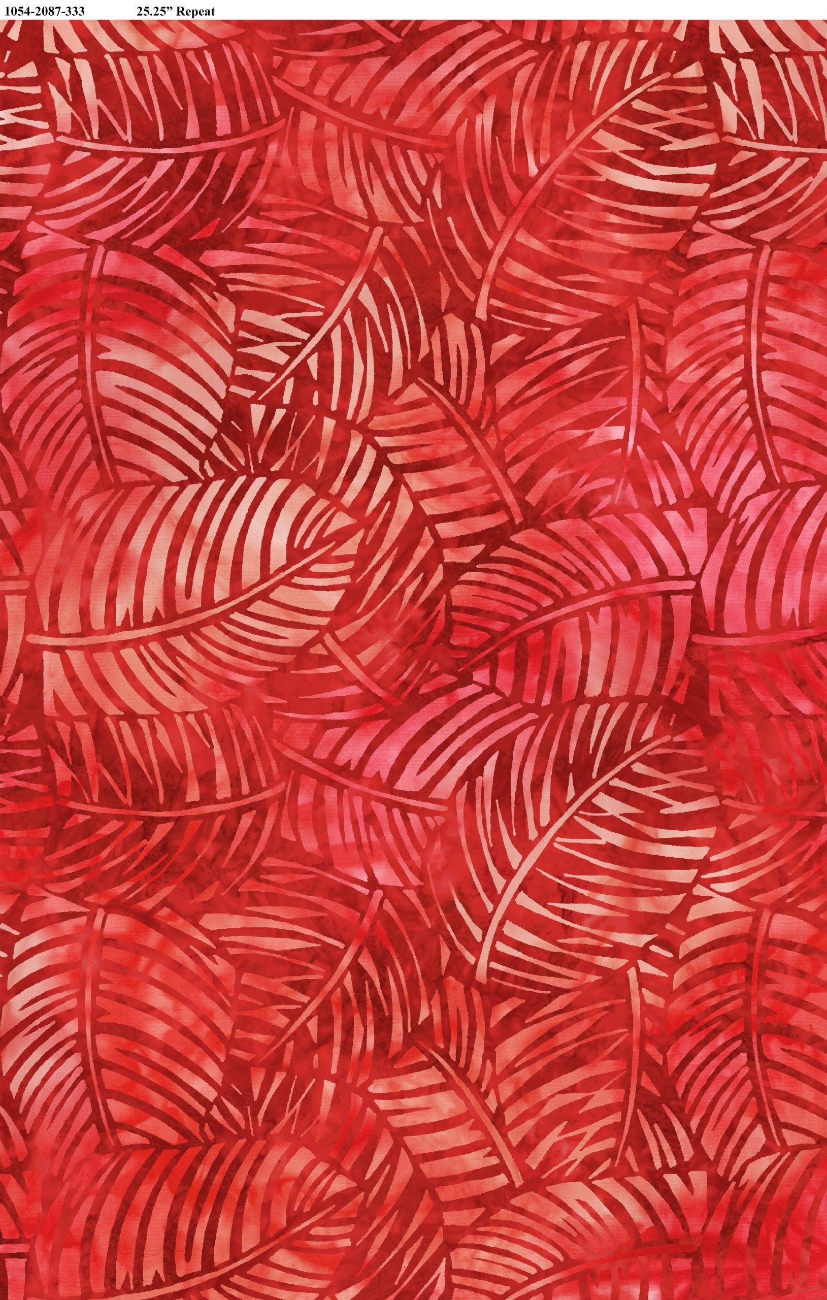 Essential - Palm Leaves - Red - 108" Wide - Wilmington