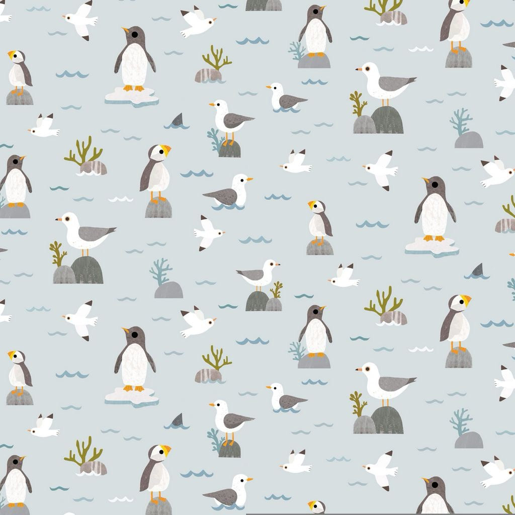 Beyond the Sea - Just Wing It - Aqua - 44" Wide - Dear Stella