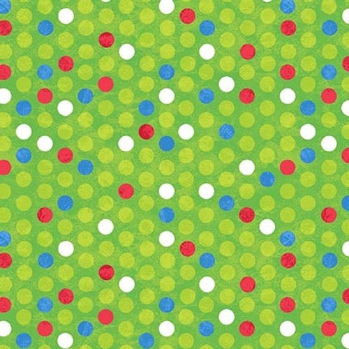 A Jolly Good Time - Small Dots Green - 44" Wide - Studio E