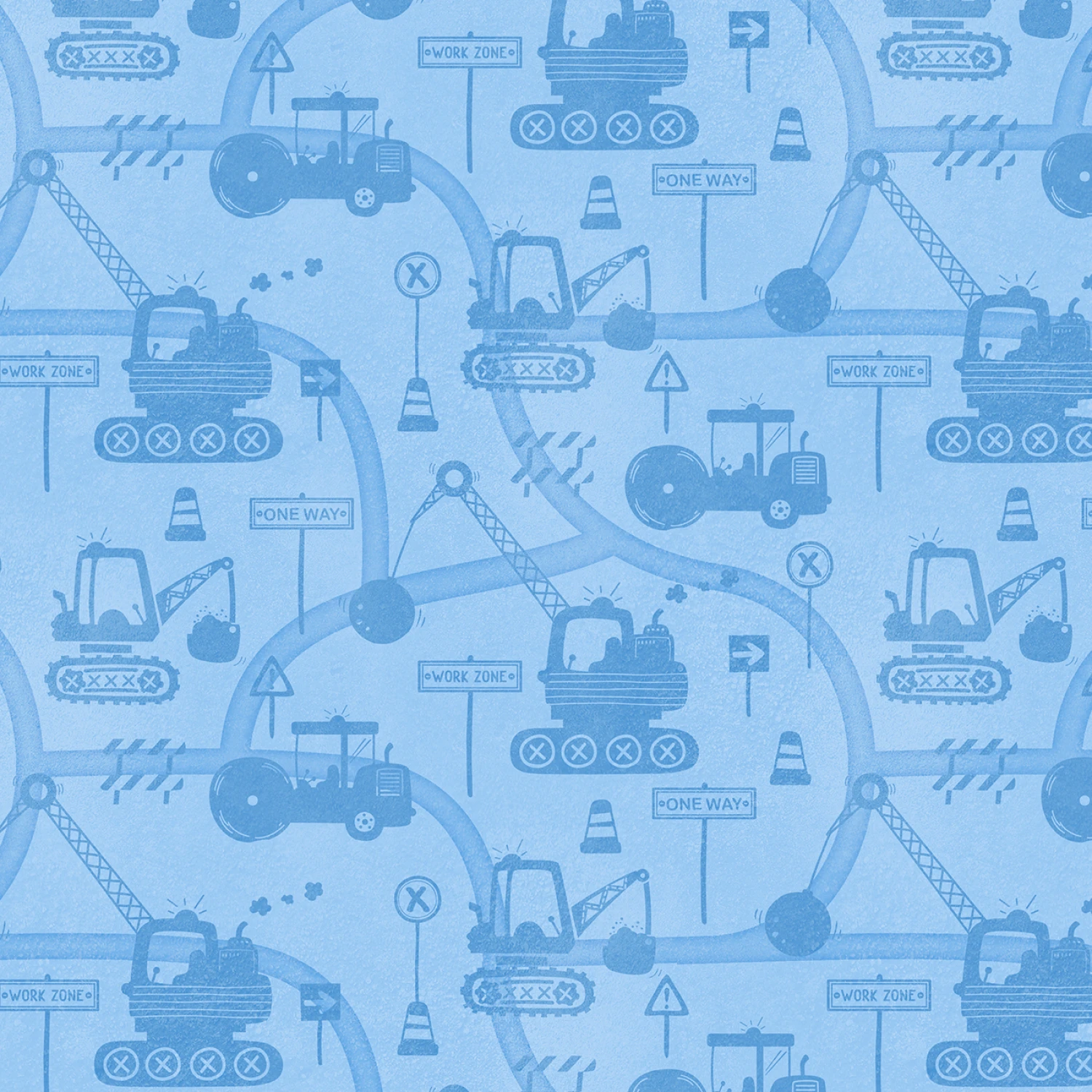 Pave The Way - Tonal Scenic - Light Blue - 44" Wide - Wilmington
