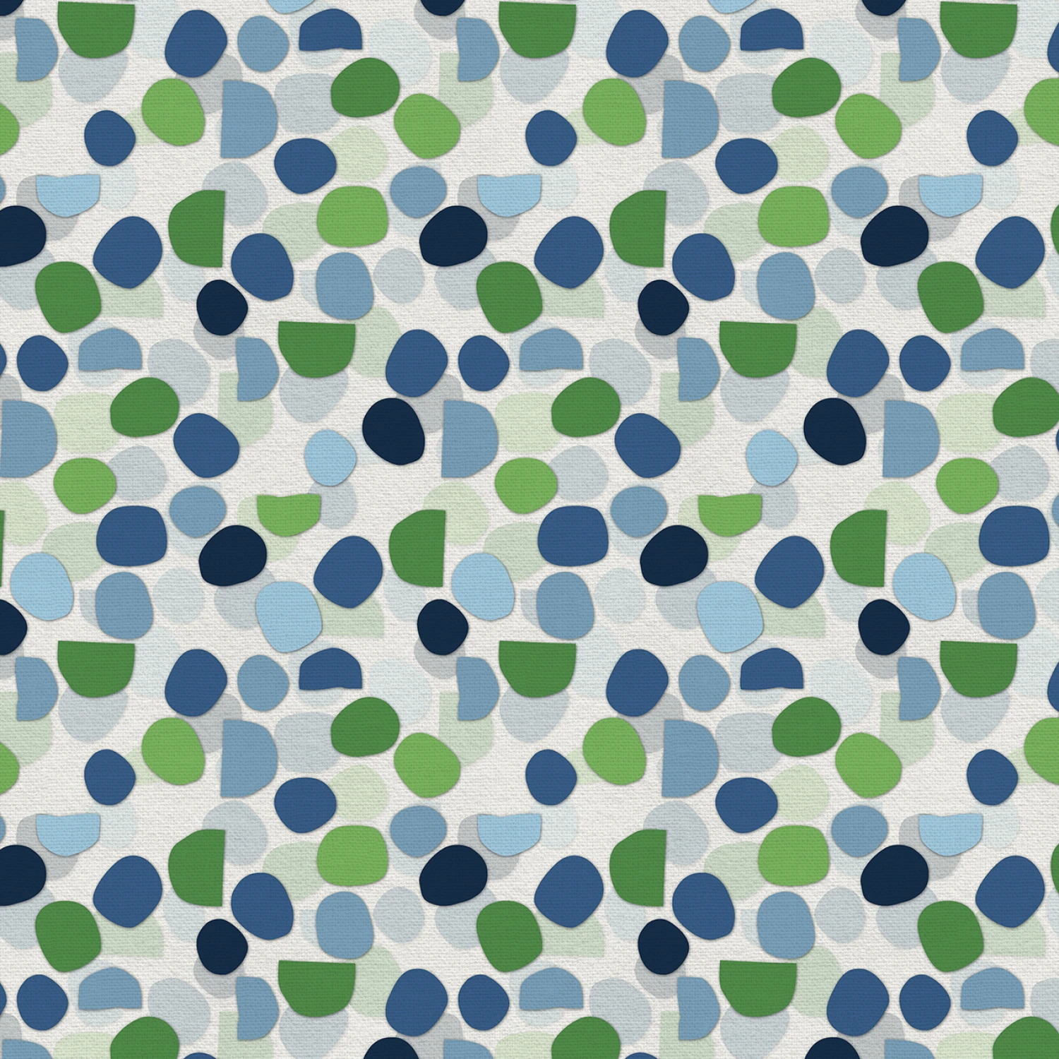 Abstract Shapes - Layered Circles - Green/Blue - 118" Wide - Paintbrush Studio