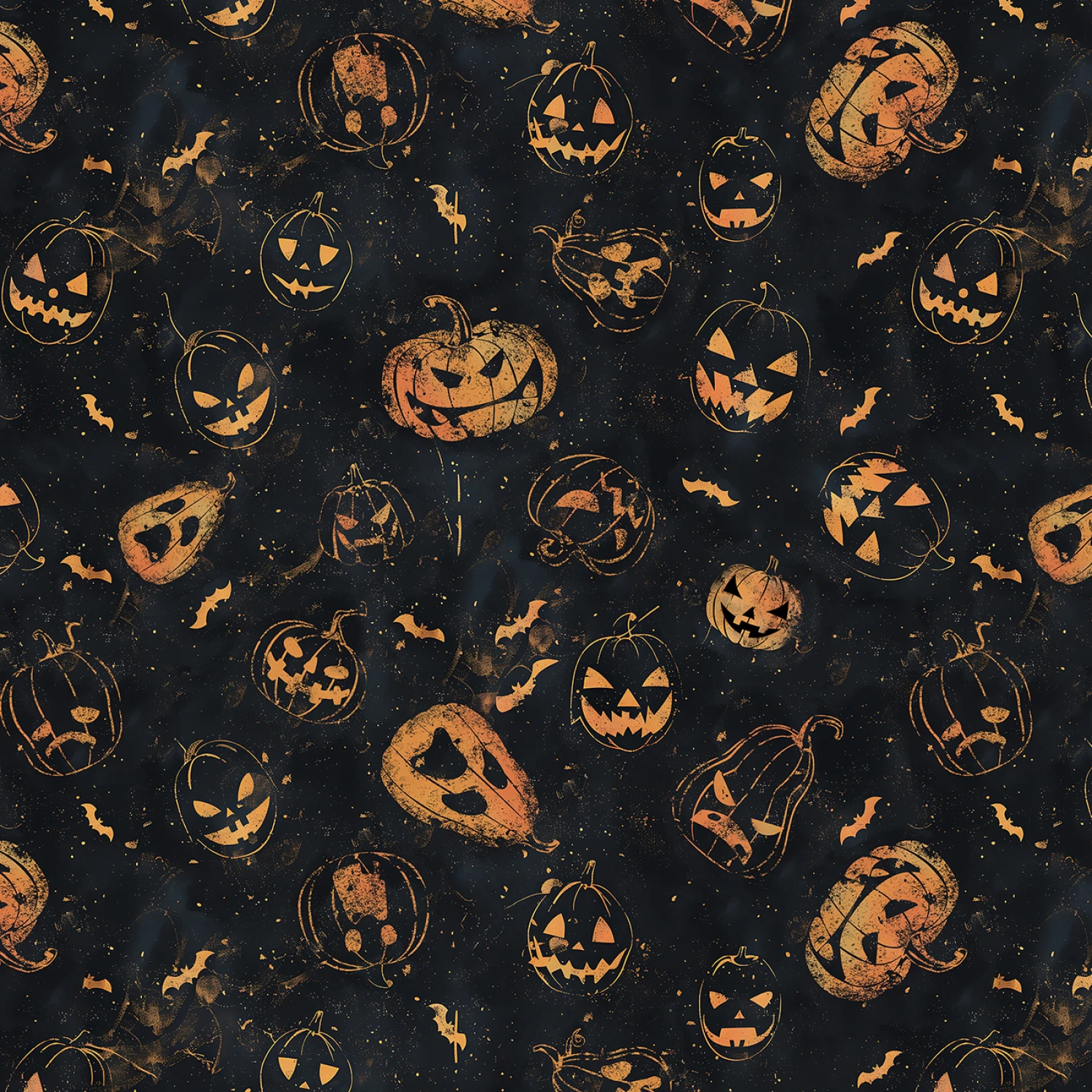 Scary Spice - Jack O Lanterns - Black - 44" Wide - Studio E