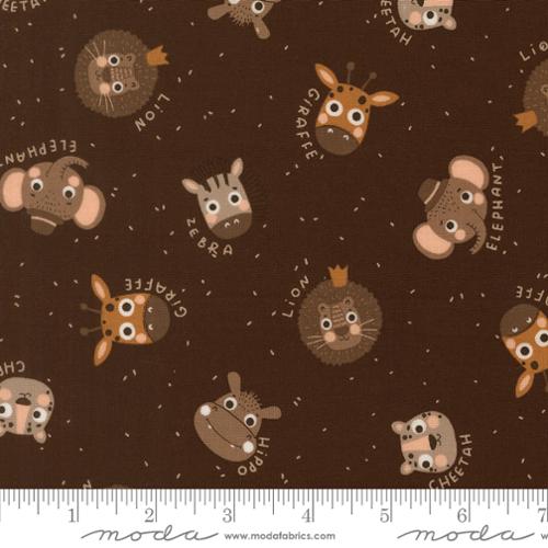 Wildly Cute Safari - Soil - 539081-17 - 44" Wide - Elena Amo