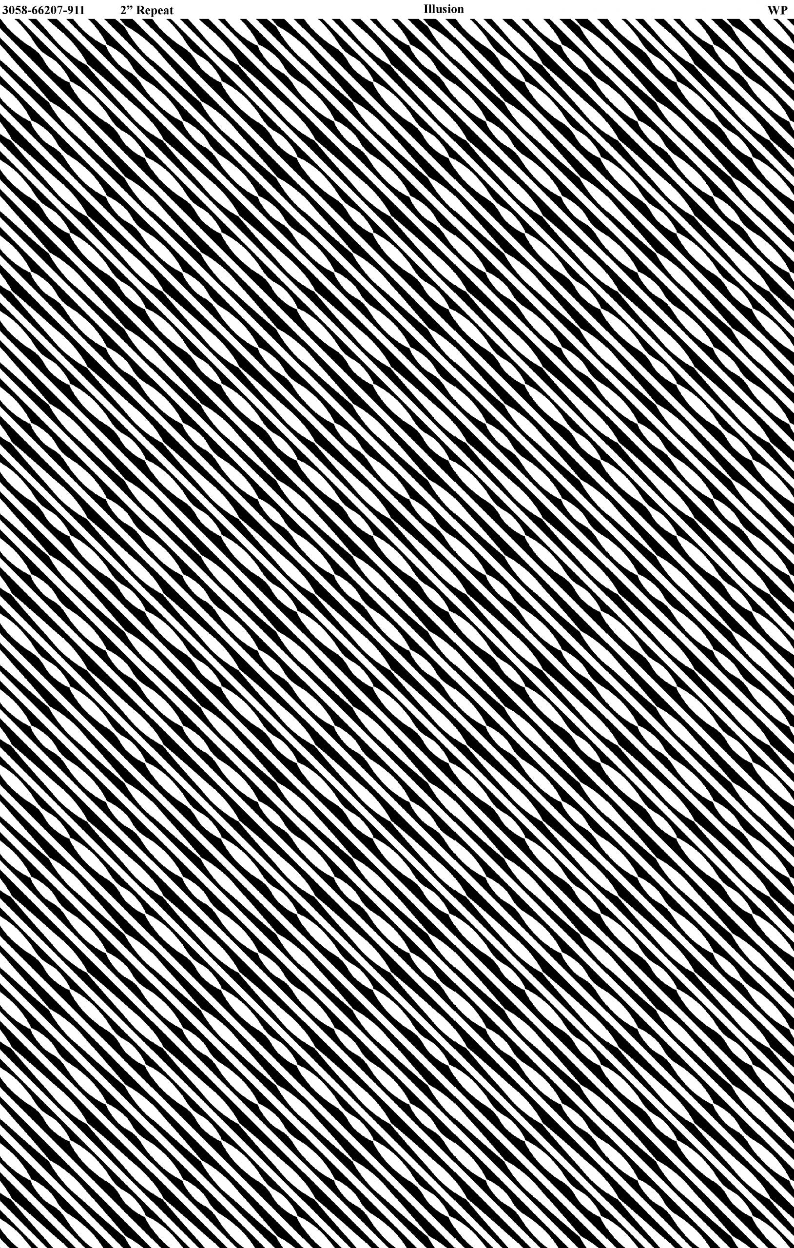 Illusion - Diagonal Stripe - White/Black - 44" Wide - Wilmington
