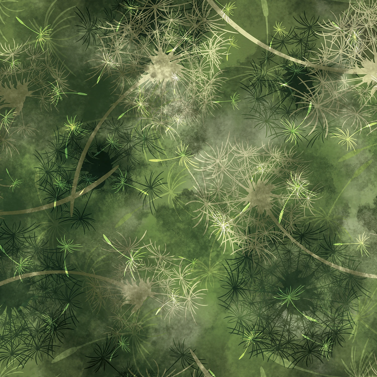 Dandelion Dreams - Olive Grove - 108" Wide -  Mook Fabrics