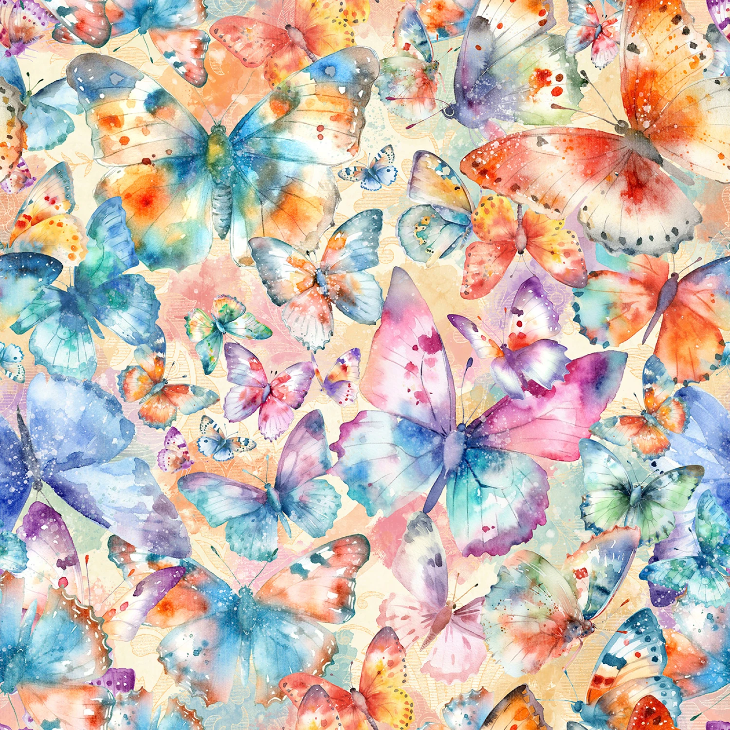 Butterfly Wishes - Cream - 108" Wide - White Owl Textiles