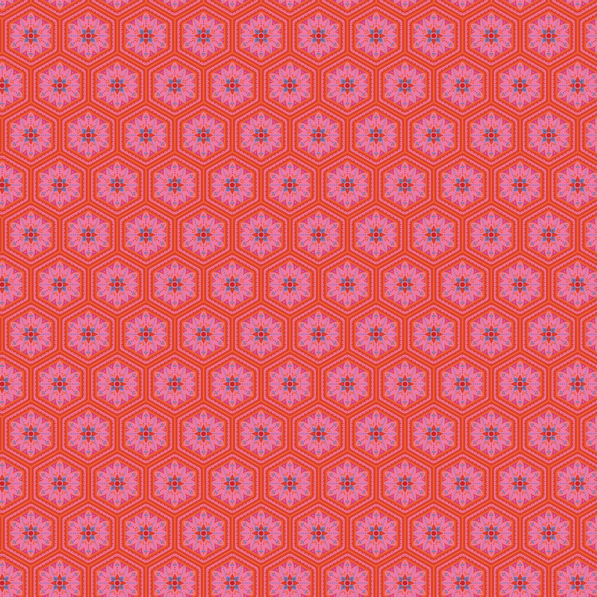 Kipling Gardens - Everly - Sunset - 44" Wide - Riley Blake