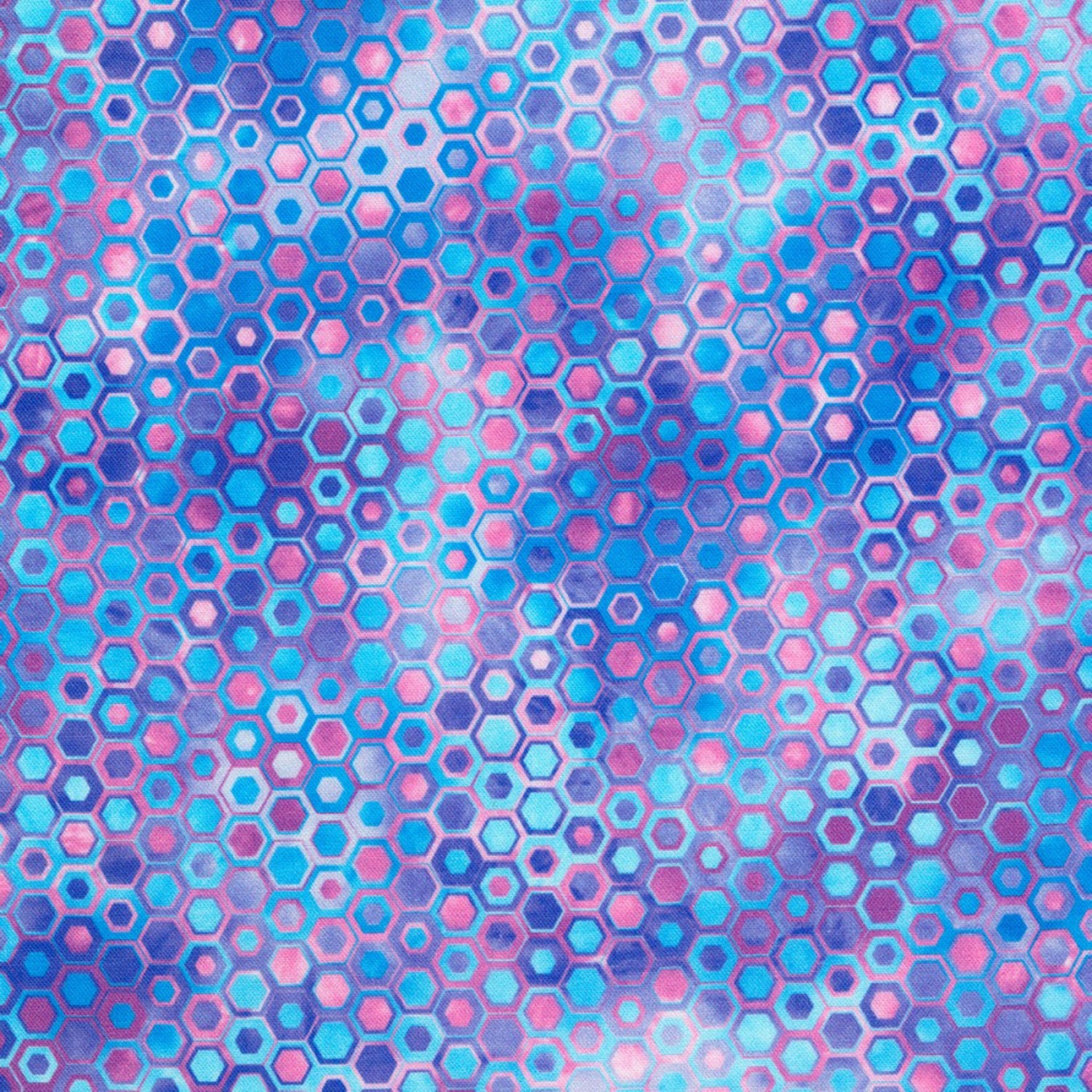 Phantasma - Hexagons Hydrangea - 44" Wide - Robert Kaufman