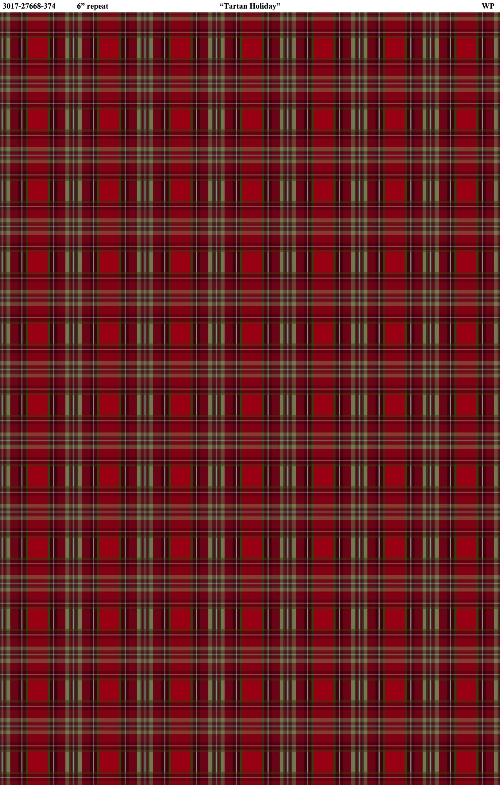 Tartan Holiday - Plaid - Red - 44" Wide - Wilmington