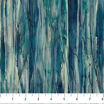 Whisper - Stria - Blue Multi - 44" Wide - Northcott