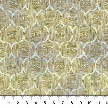 Woodblock - Clams - Olive - 44" Wide - Banyan Batiks