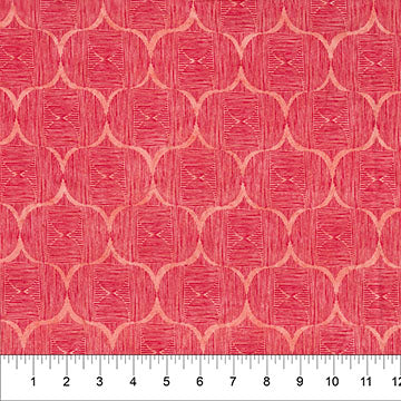 Woodblock - Clams - Lipstick Red - 44" Wide - Banyan Batiks