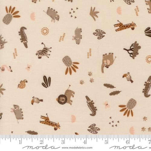 Wildly Cute Safari - Pearl - 539085-11 - 44" Wide - Elena Amo