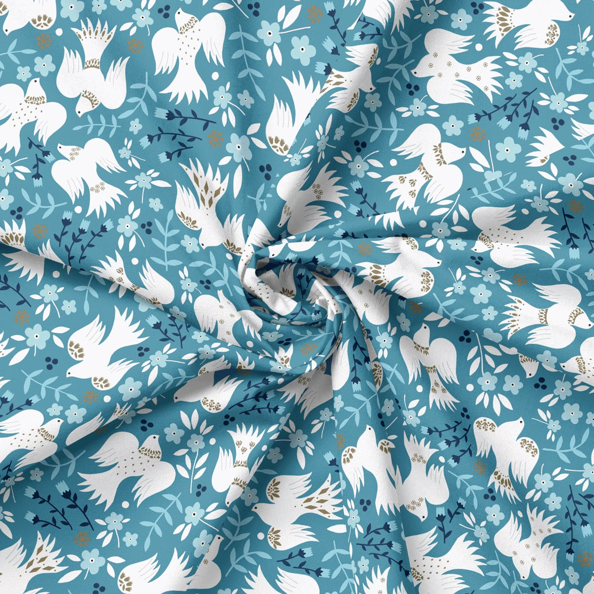 Starlit Hollow - Winter Doves - 44" Wide - Mia Presley Designs