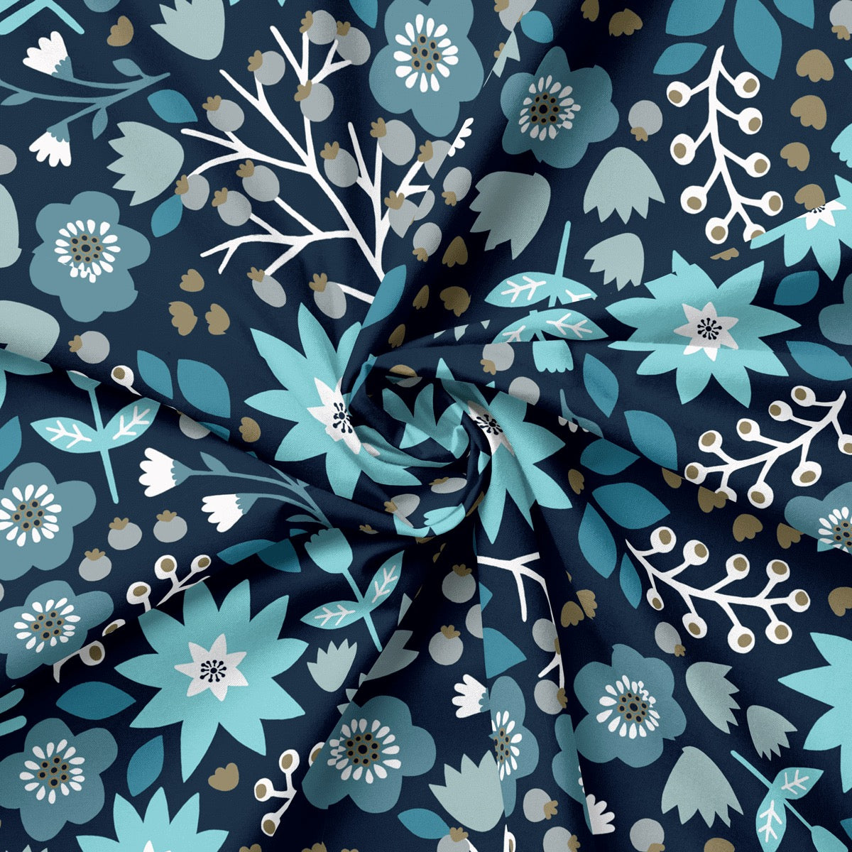 Starlit Hollow - Winter Foilage - 44" Wide - Mia Presley Designs