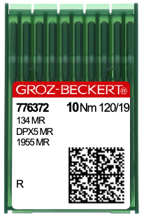Groz-Beckert Size 120/19 (4.5) MR Steel Needle - 1 Package of 10 Needles