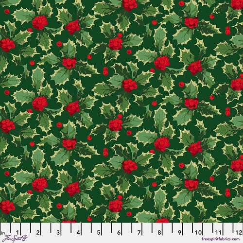 Winterberry - Holly Dark Green - 44" Wide - FreeSpirit