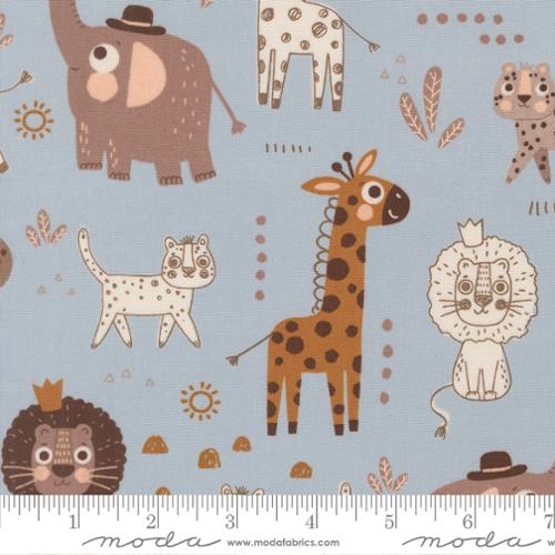 Wildly Cute Safari - Sky - 539080-13 - 44" Wide - Elena Amo