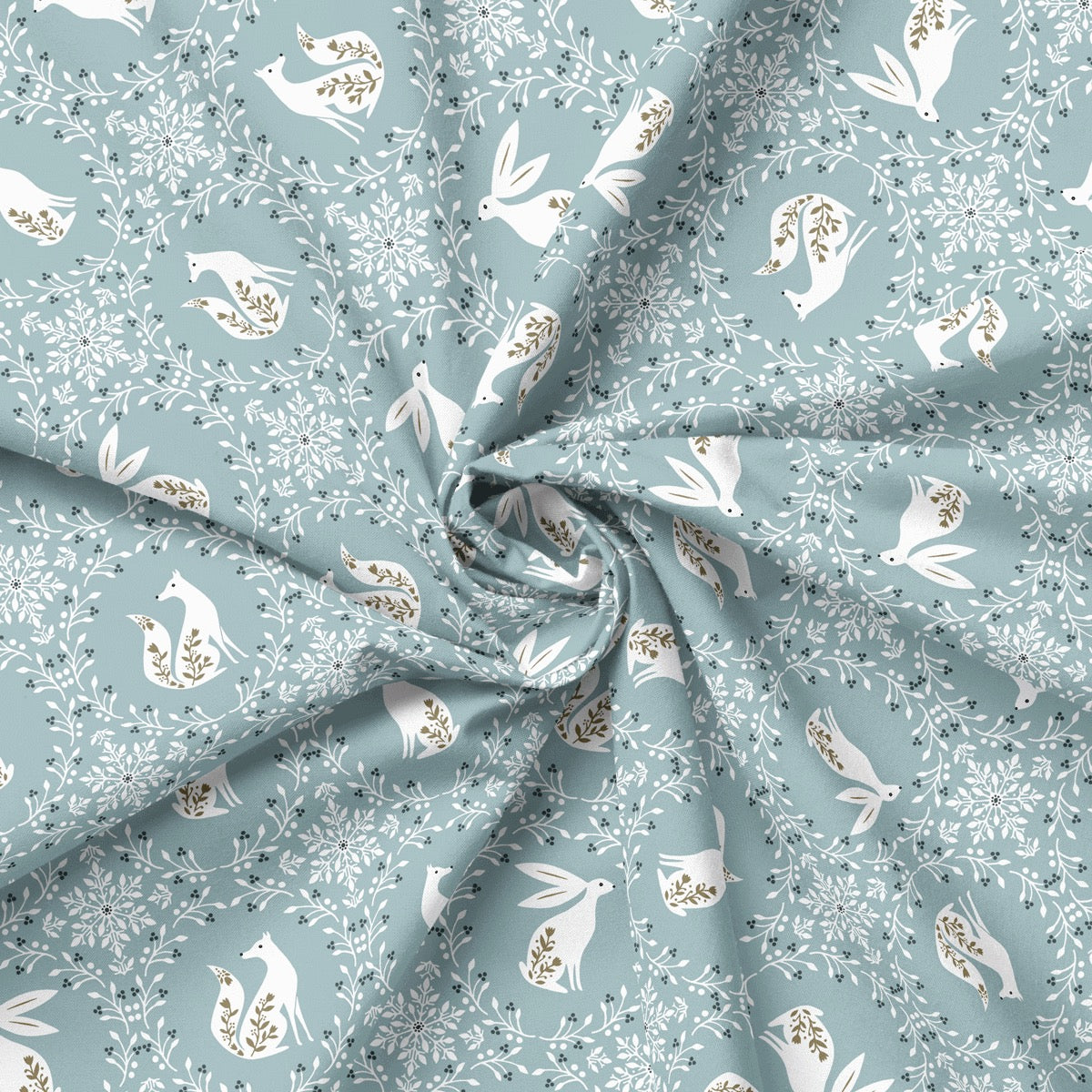 Starlit Hollow - Winter Wreaths - 44" Wide - Mia Presley Designs