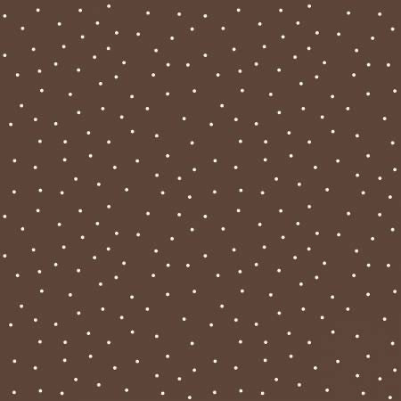 Tiny Dots - Brown/White - 44" Wide - Kimberbell Basics