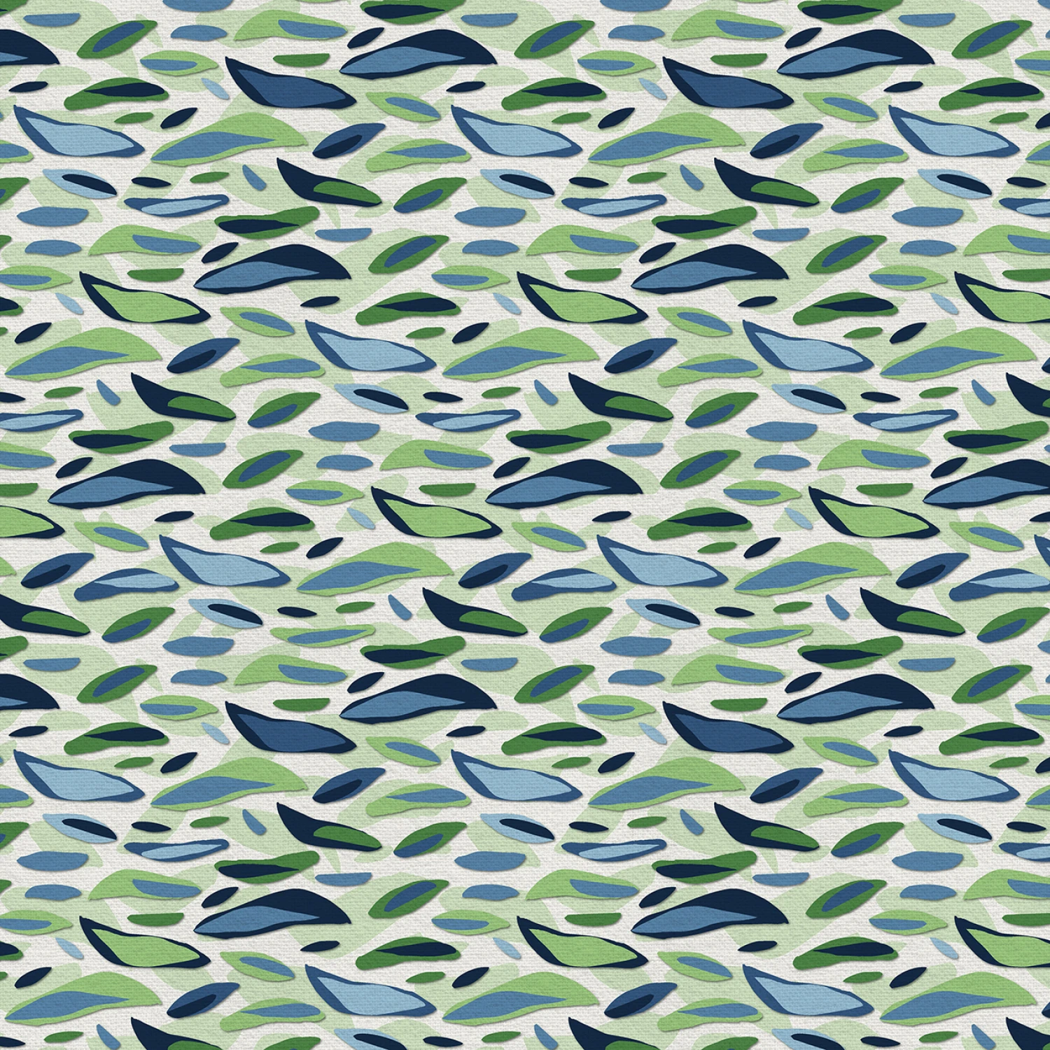 Abstract Shapes - Layered Leaves - Green - 118" Wide - Paintbrush Studio