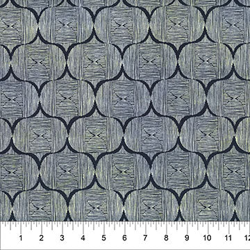 Woodblock - Clams - Ebony - 44" Wide - Banyan Batiks