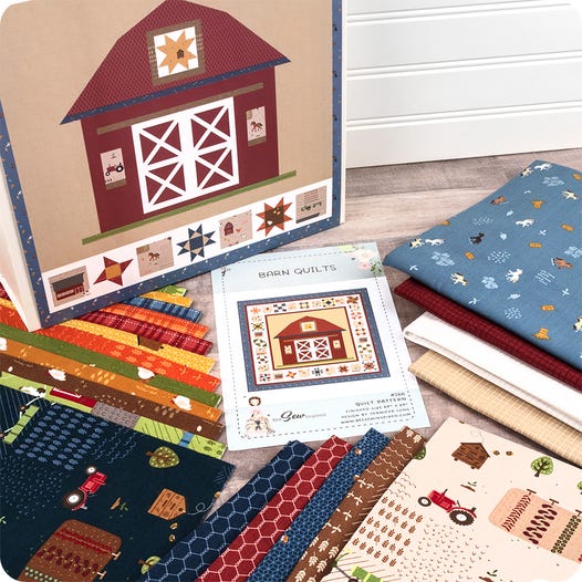 Country Life Barn Quilts Boxed Kit - 64" x 64" - Riley Blake