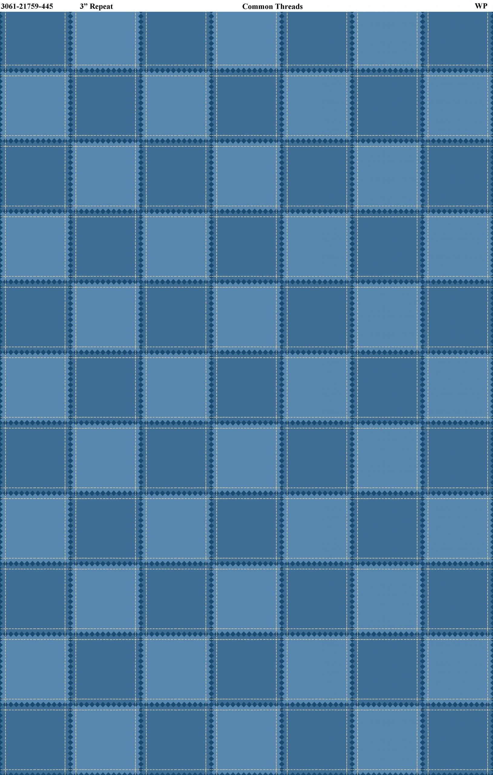 Common Threads - Check -Blue - 44" Wide - Wilmington