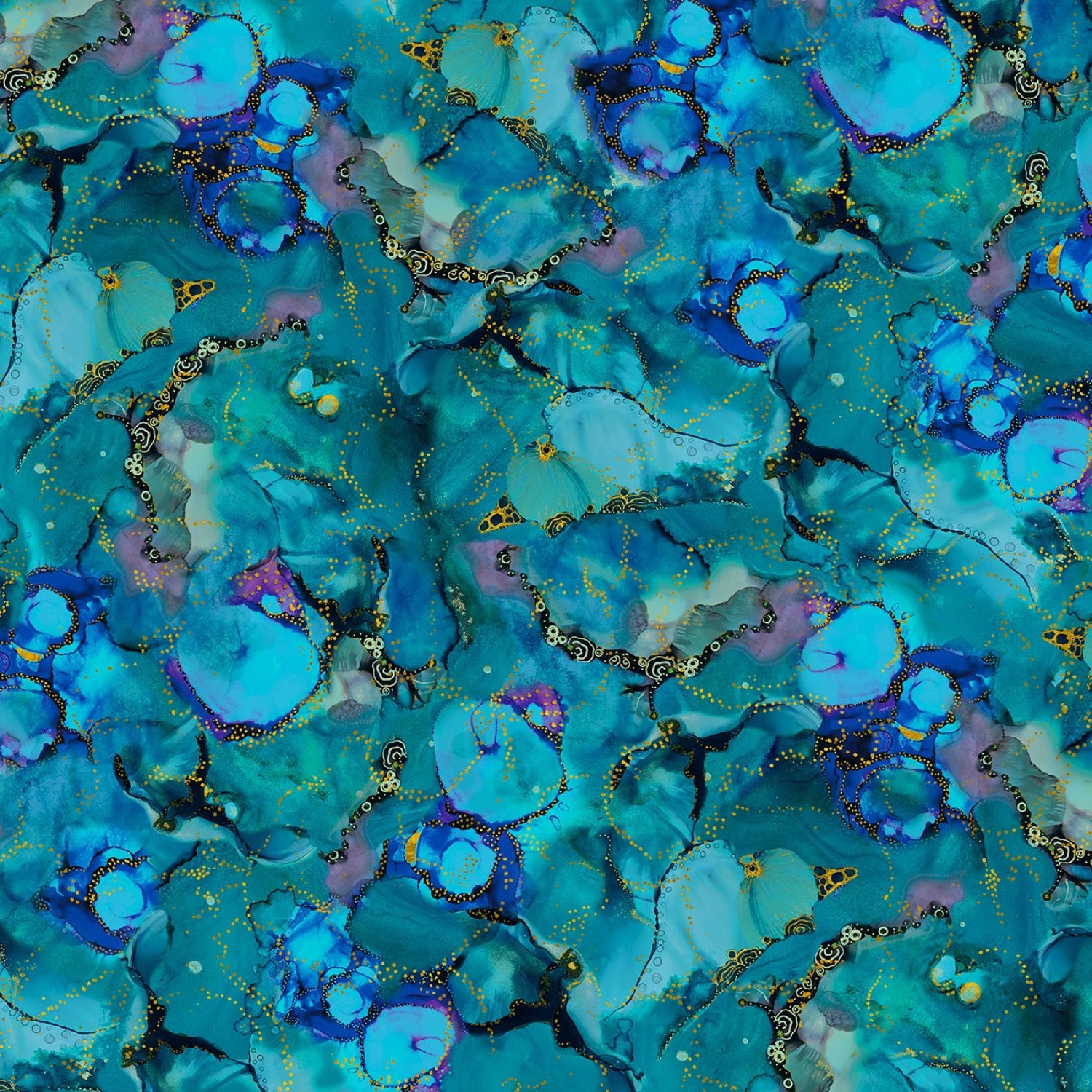 Painted Sea - Tonal Allover - PSEA5943-TB - 44" Wide - P & B Textiles