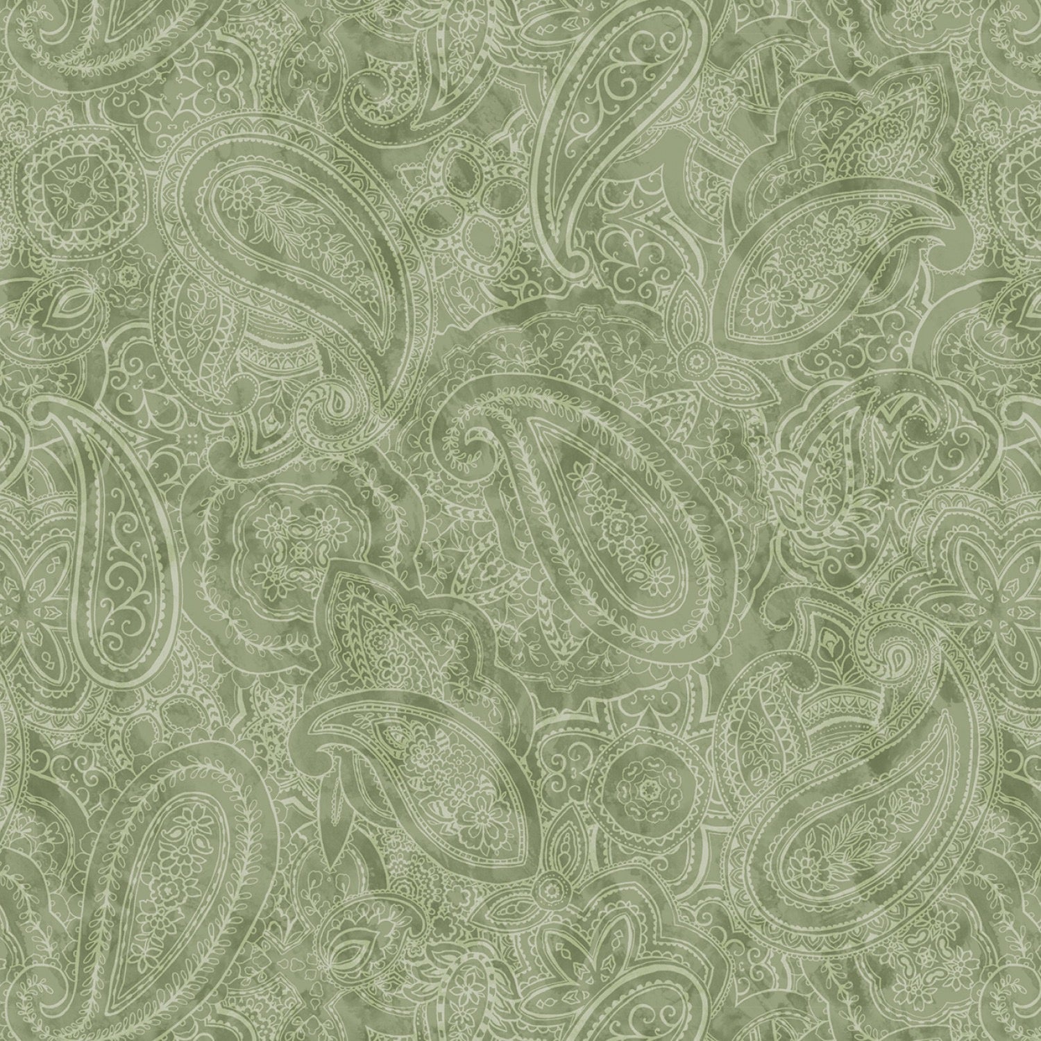 Paisley Jane - Sage - 108" Wide - Blank Quilting